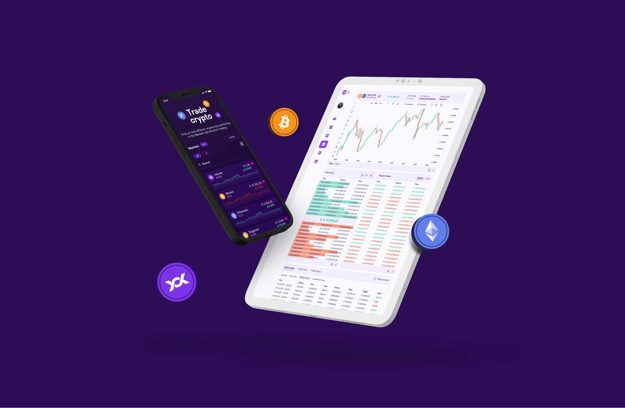 Maxxer mobile and tablet app, markets, advanced trading